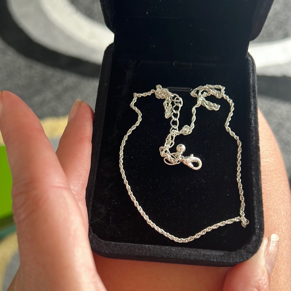 16 in adjustable silver chain